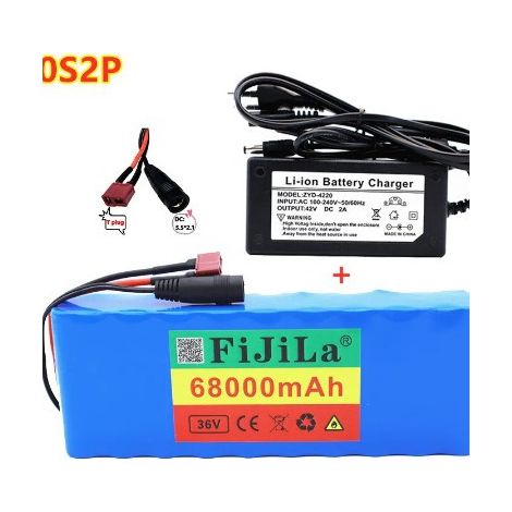 10S2P36V68ah battery pack, 186500 lithium-ion battery, 500W, for high-power motorcycles and scooters. (1/4)