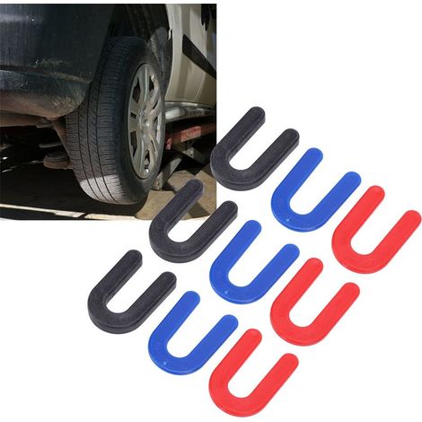 Caleçon Espacement Plastique Kit Professionnel de Réglage – 60 Espaces Cales Plastique U 1/4in 1/8in 1/16in Pour Tuiles Levage Auto Carrosserie (1/5)
