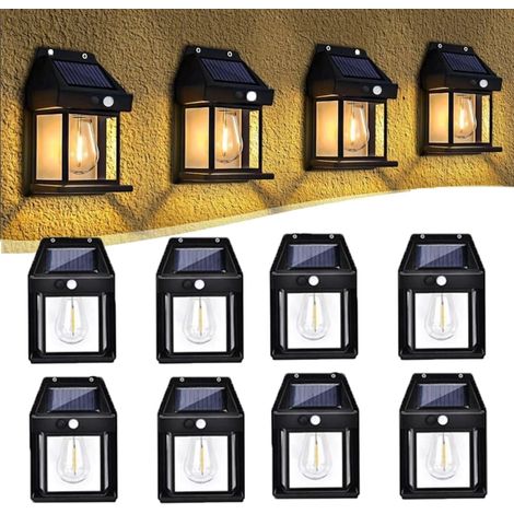 Lampe Solaire Exterieur, Lampe Murale Solaire avec Détecteur de Mouvement, 3 Modes Applique extérieure Murale Solaire, IP65 Imperméable, Pour Jardin, Balcon, Cour (8 Pack) (1/5)
