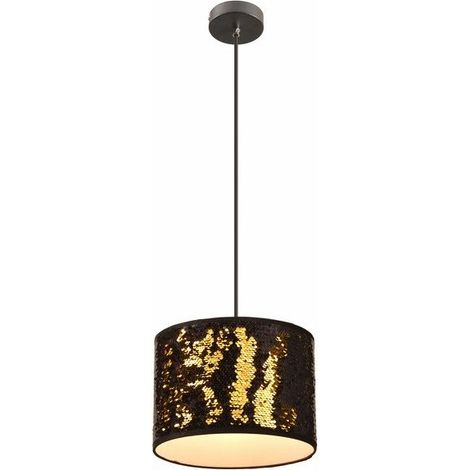 Suspension Reality Crazy noire paillettes or E27 60W
