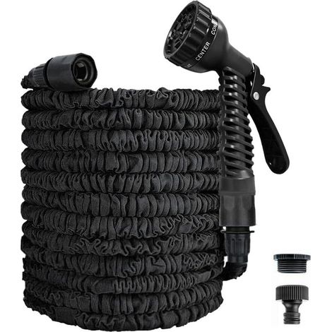 Tuyau Arrosage 7,5 m, Tuyau d'arrosage pour jardin 7,5 m,extensible Darrosage flexible pour maison, pelouse, voiture avec 8 fonctions d'arrosage professionnel (1/5)