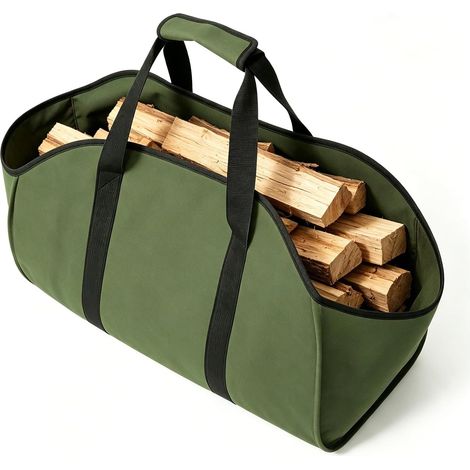 Sac transport bois chauffage panier bûches pliable (1/5)