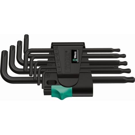 Wera 9 pzas. 967 PKL/9 Torx juego de llaves acodadas BlackLaser - 024242