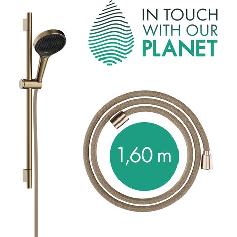 Hansgrohe Rainfinity - Set doccetta, asta e flessibile, 3 getti, EcoSmart, bronzo spazzolato 28746140 (1/2)