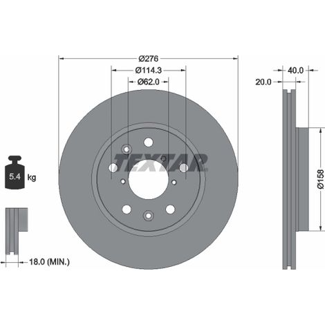 Lot de 2 Disques de frein Textar 92204703 SUZUKI 5525062820 5525062820000