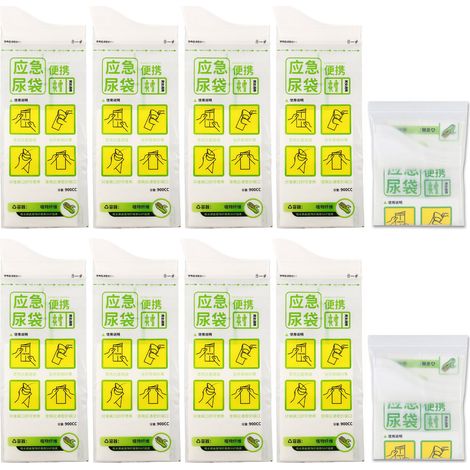 8 sachets urinaires jetables anti-odeurs pour voyage urgence, poches à urine étanches hygiéniques (1/5)