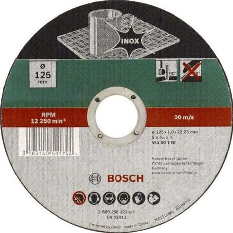 BOSCH - MOLA TAGLIO PER INOX 125x22,23x1,6