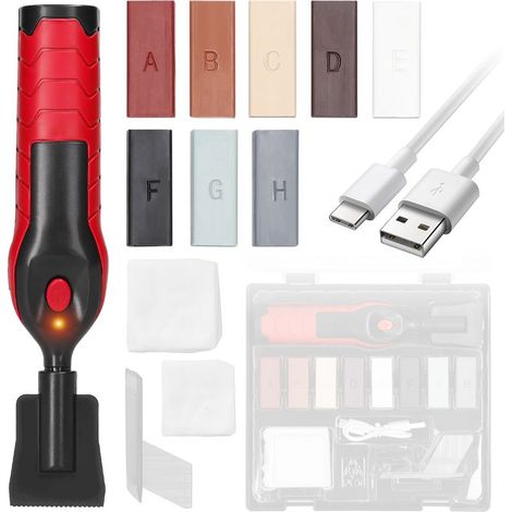 Kit réparation carrelage DIY multifonctions, pour meubles porcelaine rayures trous clous fissures, outil portatif fonte cire (1/5)