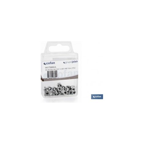 Pack mit 12 Nylon selbstsichernden Sechskantmuttern DIN 985