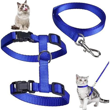 Cat Harness, Adjustable Cat Harness with Safety Buckle, Anti-Leak for Puppies, Kittens, Small Pets (1/5)