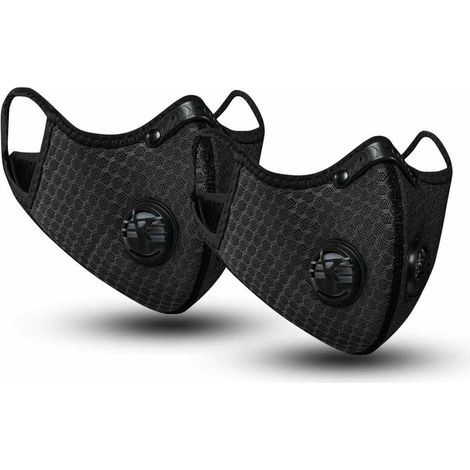 dust masks for sports towels, with activated carbon filter, washable, reusable and breathable, suitable for outdoor activities, woodworking, mowing and running (1/5)
