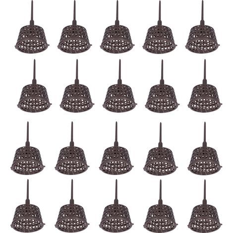 Panier en maille d'engrais en plastique 20 pièces bote d'engrais anti-ge durable pour bonsa avec couvercle pour la plantation de fertilisation (1/5)
