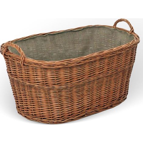 Weidenkorb mit Innenverkleidung aus Jute 68x50x30 (1/5)