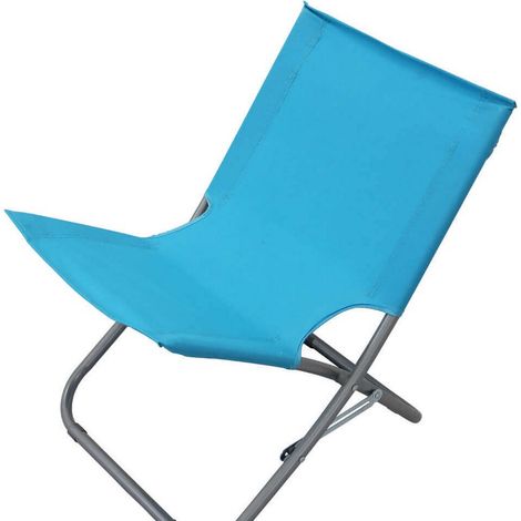 Silla plegable de acero para jardín playa azul