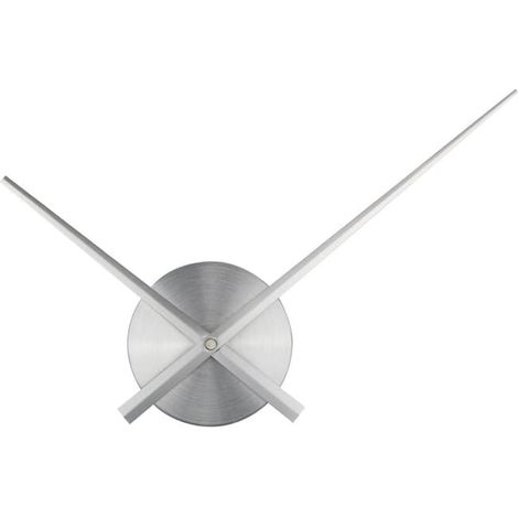 3D-Wanduhrzeiger zum Selbermachen, dekoratives Wohnaccessoire, Quarzwerk, große Ausführung, silberfarben, für Reparaturen oder Bastelarbeiten (1/4)