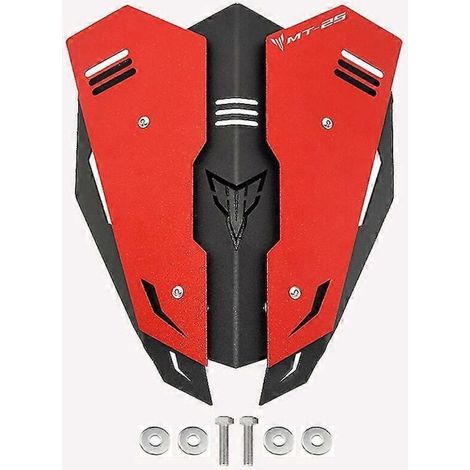 Kit de déflecteur de pare-brise en aluminium Mtkracing compatible avec les modèles Yamaha MT-03 (2021-2022) et MT-25 (MT-25) - Rouge (1/5)