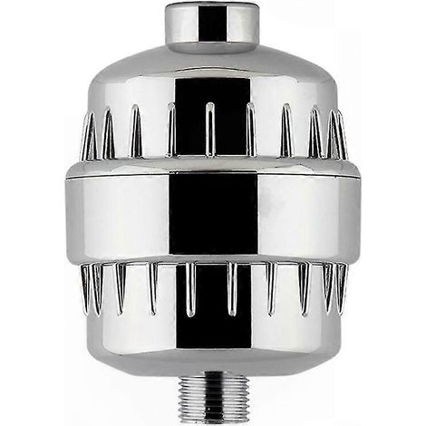 Douche adoucisseur d'eau avec cartouche filtrante de remplacement 15 étages, technologie anti-calcaire, dimensions 11,9x8,5 cm, pour une eau purifiée et plus douce (1/5)