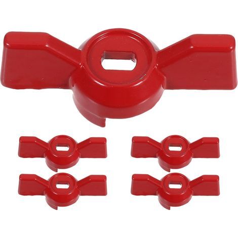 Lot de 10 leviers de vanne à bille en alliage d'aluminium - Rouge, légers et robustes, résistent à la corrosion, installation rapide, pour usage intensif. (1/5)