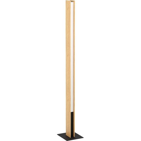 EGLO connect.z Smart-Home LED Stehlampe Anchorena-Z, Standleuchte, ZigBee, App und Sprachsteuerung Alexa, warmweiß-kaltweiß, RGB, FSC100HB, dimmbar, Holz Stehleuchte