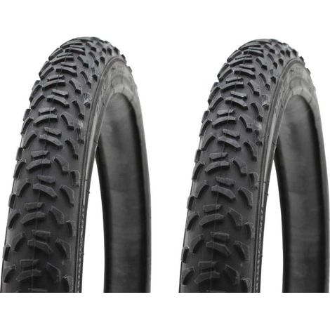 2x pneu vélo 16x1.75 (47-305) VTT enfant noir à crampon