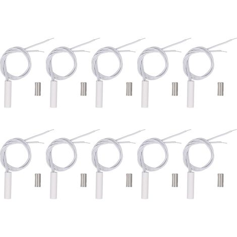 Capteur de sécurité filaire encastré pour porte et fenêtre, interrupteur à lames intégré, DC100V, pour système d'alarme, 10 ensembles (1/5)