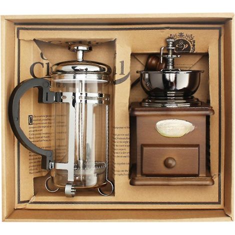 Moulin à café, cafetière à piston, ensemble d'ustensiles à café, cadeaux pour événements (1/5)