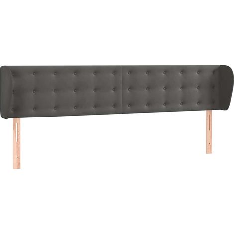 Maison Exclusive - Kopfteil mit Ohren Dunkelgrau 163x23x78/88 cm (1/5)