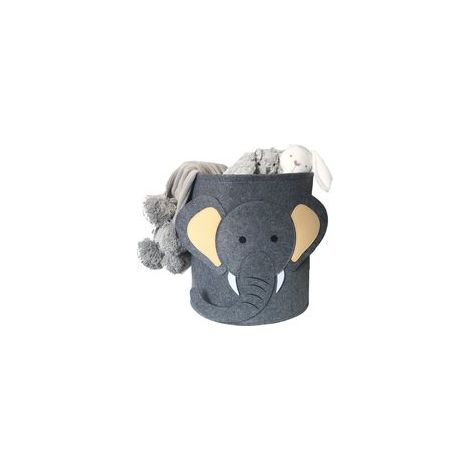 Panier à jouets pour enfants – Avec poignées – Feutre gris – Rangement pour chambre d'enfant (1/5)