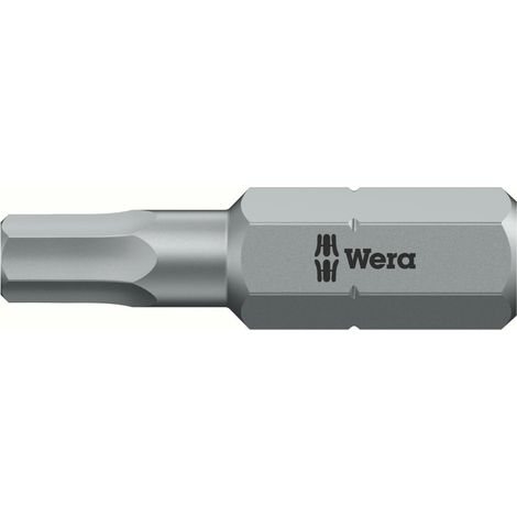 Punta de rosca resistente de 1/4" DIN3126C6.3 para tornillos de cabeza hexagonal 3x25mm Wera