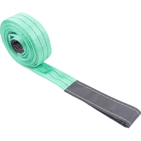 Sangle de levage polyester renfort toile industrielle plate 4m 2000kg verte 2 boucles norme EN 1492-2 manutention port calage (1/5)