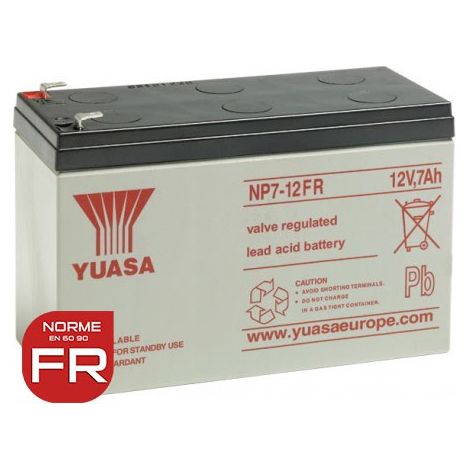 Batterie plomb YUASA 12V - 7.0Ah - NP7-12 FR - AGM - S65