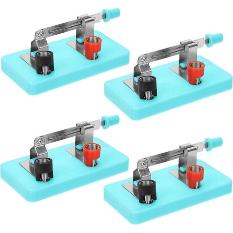 Lot de 4 interrupteurs unipolaires à une position (composante unique) - Matériel pédagogique pour expériences électriques et physiques-7.5x4CM-Sky-blue (1/4)