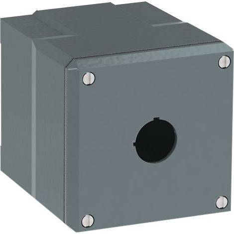 Boîtier de bouton-poussoir ABB Modular Metal, 1 découpe, en Aluminium Gris ( Prix pour 1 )