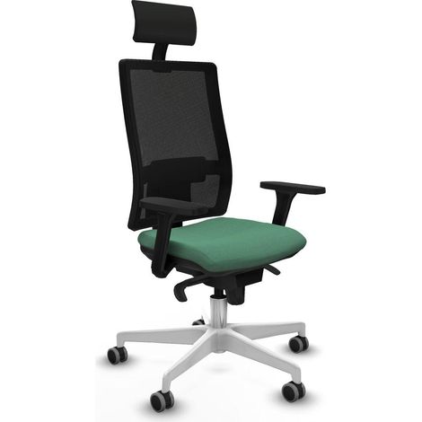 Piqueras y Crespo Chaise de bureau vert émeraude ajustable (1/3)