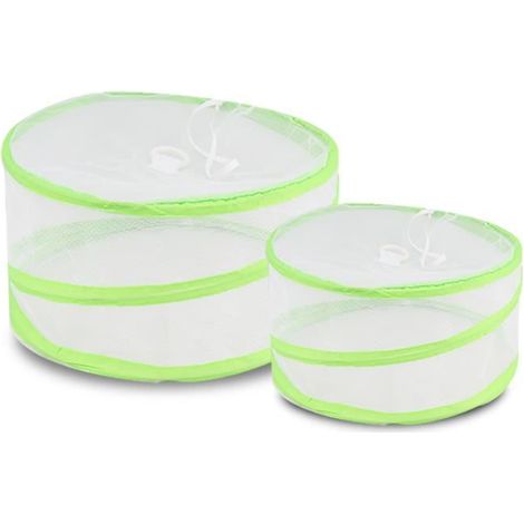 Couvre-assiettes - JUANIO - Lot 2 - Pliable en maille - Ø29/Ø22 cm - Hauteur 14/10 cm (1/4)