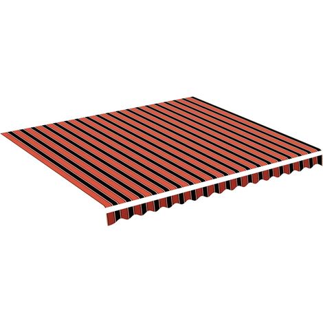 Tessuto di Ricambio Tenda da Sole Arancione e Marrone 4x3,5 m (1/4)