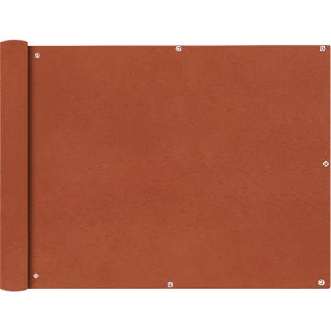 Écran de balcon brise pare vue protection confidentialité en tissu oxford 90 x 400 cm ocre marron