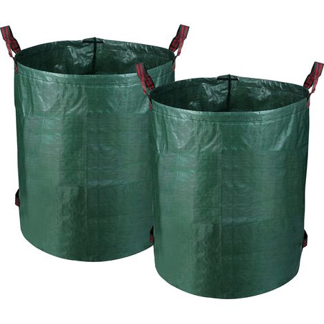 Wolketon Sacchetti di scarti da giardino gartensack sacca da giardino xxl 272l sacchetta da giardino sacca da giardino 2x