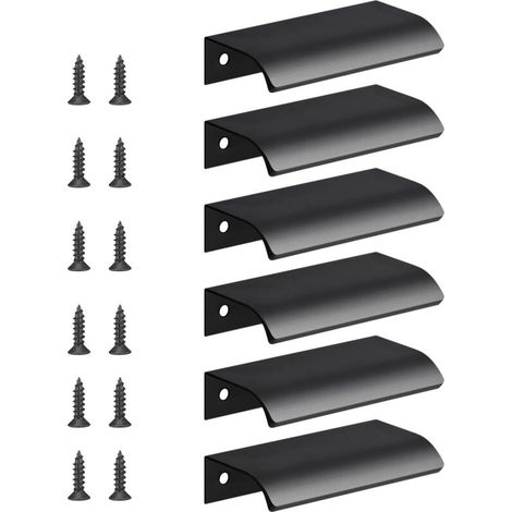 [NEVER USED] 6pcs Cabinet Handles, Invisible Furniture Drawer Handles, Concealed Door Handles, Flush Recessed Handles for Drawers, Cabinet Doors, Dressers