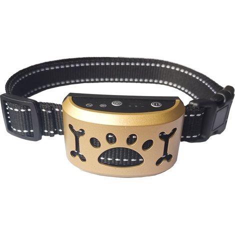 MINKUROW Collar Antiladridos, Collar Antiladridos Sin Ladridos, Collar Antiladridos Recargable Con Pitido + Vibración, 7 Sensibilidades Ajustables, Sin Golpes, Collar De Entrenamiento Para Perros Pequ (1/5)