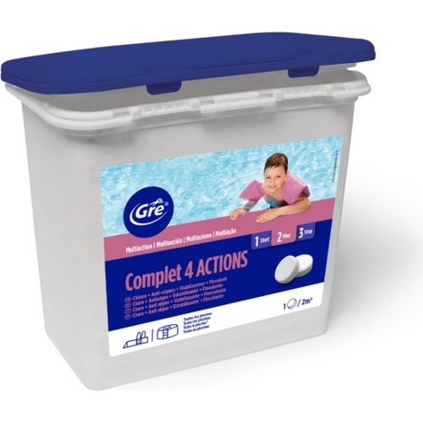 trattamento 4 azioni per piscine tavolette da 30 gr 1 kg
