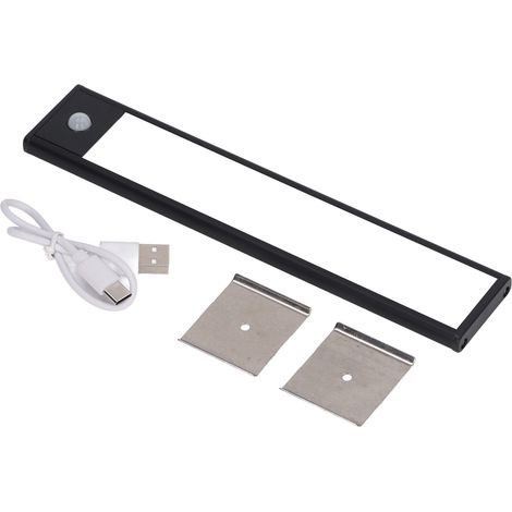 Lampe LED detecteur mouvement aluminium sans fil rechargeable USB pour placard penderie armoire capteur PIR 120lm (1/5)