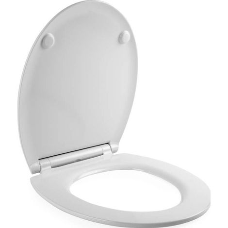 Asiento de inodoro ultradelgado antibacteriano Beldray LA00000201WPEU7, blanco (1/3)