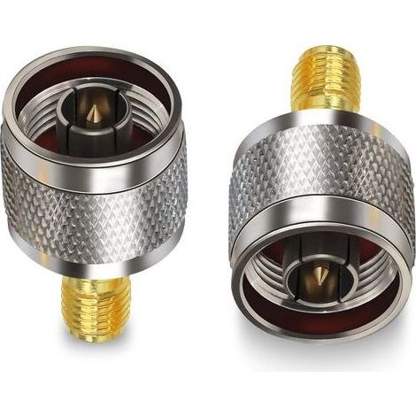 lot de 2 Connecteur SMA Femelle vers N mâle Prise mâle de Type N vers Prise Femelle SMA Adaptateur coaxial RF pour câble d'extension d'antenne Wi FI (1/5)