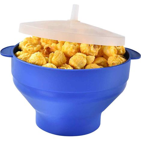 Cuenco De Silicona Plegable - Para Microondas - Para Preparar Palomitas De Maíz - 1 Unidad (1/5)