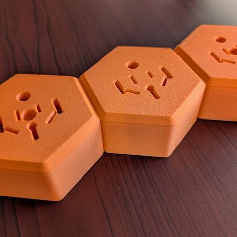 Neue kreative Steckdosenhalterung und Adapter für den Heimgebrauch (22,9 x 8,9 x 2 cm) – Orange