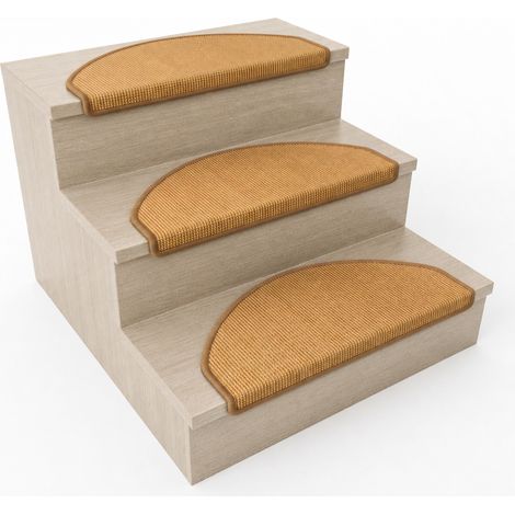 Sisal-Stufenmatte Goa Halbrund Natur 23,5 × 65 cm (1/4)