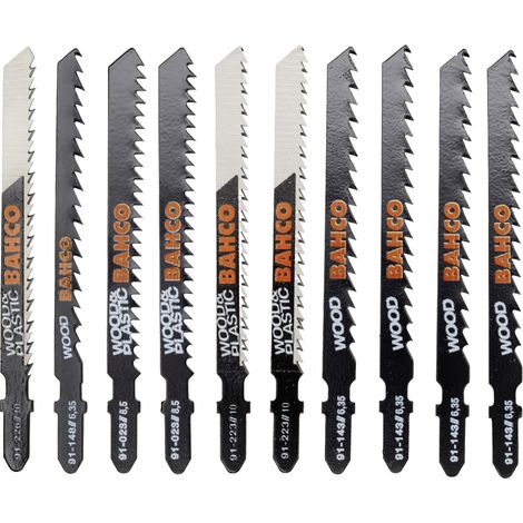 Bahco 91-WOOD-10P Stichsägeblätter-Satz für Holz und Kunststoff, 10-tlg 1 Set