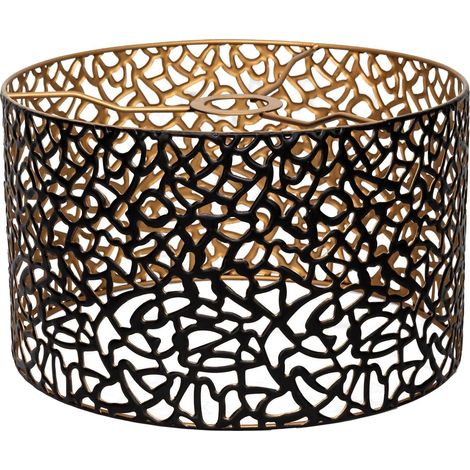 Metal Lampshade, Vintage Modern Black and Gold Design Lampshade Design, Hollow Carved, Drum Shape, for Floor Lamp, Pendant Lamp, Table Lamp, Ceiling Pendant Light Drum Shape Round Retro Vintage Floor (1/5)