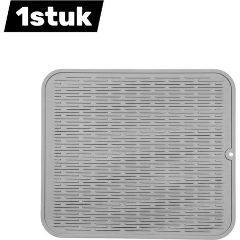Tapis de cuisine en silicone résistant à la chaleur et antidérapant pour plan de travail réfrigérateur et table 45 x 40 cm gris (1/4)
